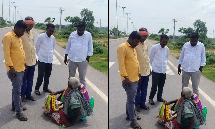  An Old Man Fell Down On The Road ,yellareddypet, Rajanna Sirisilla District , O-TeluguStop.com