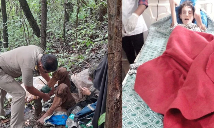  Video Viral: Husband Chained His Wife For 40 Days In The Forest With Iron Chain-TeluguStop.com