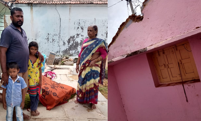  Collapsed Houses Missed Danger, Collapsed Houses , Rajanna Sircilla District, Ye-TeluguStop.com