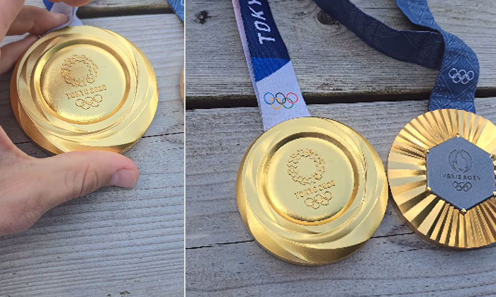  Video: Did You See The Differences Between Tokyo And Paris Olympics Gold Medals?-TeluguStop.com