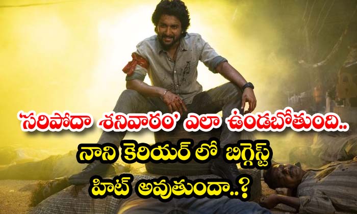  How Is 'saripoda Sanivaram ' Going To Be Will It Be The Biggest Hit In My Career-TeluguStop.com