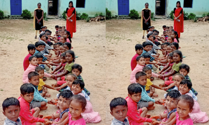  Pre-rakshabandhan Celebrations At Kishtampet Primary School, Pre-rakshabandhan C-TeluguStop.com