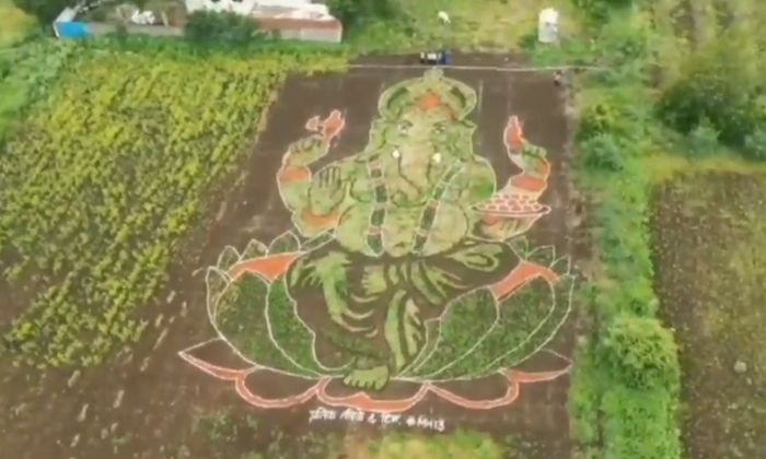  Lord Ganesh Image At Farm Land Viral Video Details, Lord Ganesh, Image ,farm Lan-TeluguStop.com