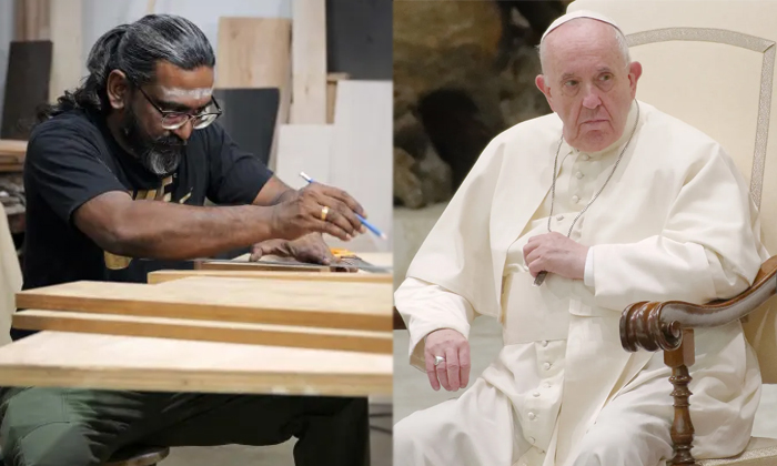  Pope Francis To Use Handmade Chairs By Indian-origin Carpenter During Singapore-TeluguStop.com