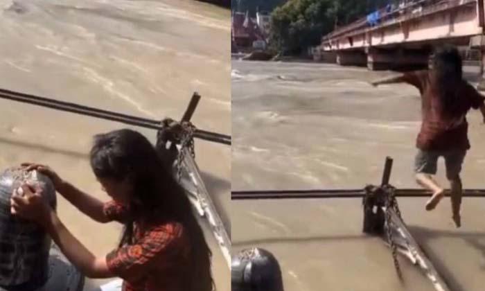  The Girl Who Fell Into The River Ganga While Filming The Viral Video Reels Final-TeluguStop.com