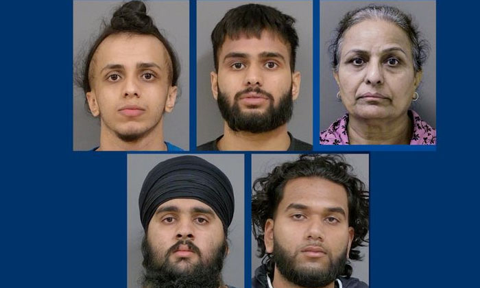  5 Punjabis Arrested For Arms And Drugs Smuggling In Canada , Canada , 5 Punjab-TeluguStop.com