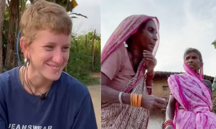  Madhya Pradesh Old Woman Forces Foreigner To Remove Her Earrings Viral Video Det-TeluguStop.com