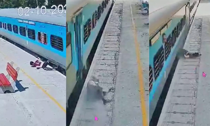  Man Dies After Falling From Moving Train At Chennai Station Video Viral Details,-TeluguStop.com