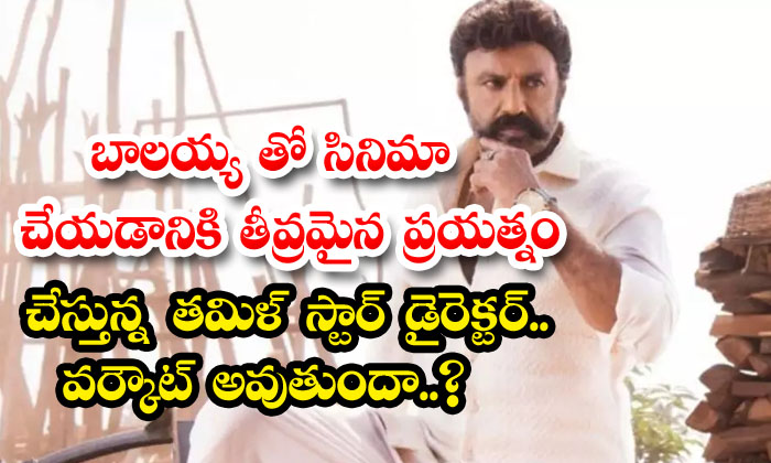  Tamil Star Director Who Is Seriously Trying To Make A Film With Balayya Will He-TeluguStop.com