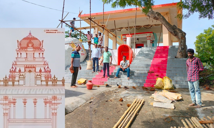  Temple Gopuram Started-construction Of Kesava Peramandla Temple Gopuram, Kesava-TeluguStop.com