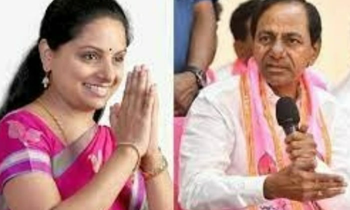  What Is Happening In Kcr Kavitha Silence Brs-TeluguStop.com