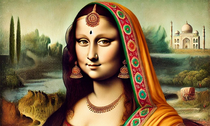  Delhi University Student Creates Indian Version Of Mona Lisa Using Ai Pic Viral-TeluguStop.com