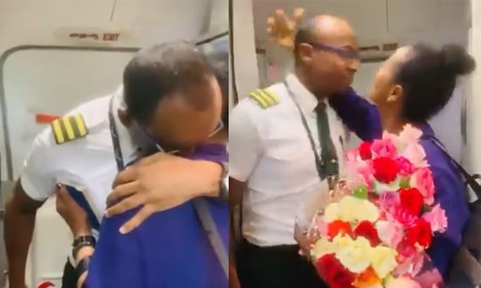  From Maid To Proud Mother Woman Tears Up Watching Son Become A Pilot Viral Video-TeluguStop.com