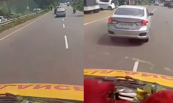  Kerala Car Owner Fined And License Revoked For Blocking Ambulance Viral Video De-TeluguStop.com