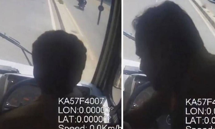  Shocked To See The Video Of The Driver's Heart Attack While Driving The Bus, Kir-TeluguStop.com