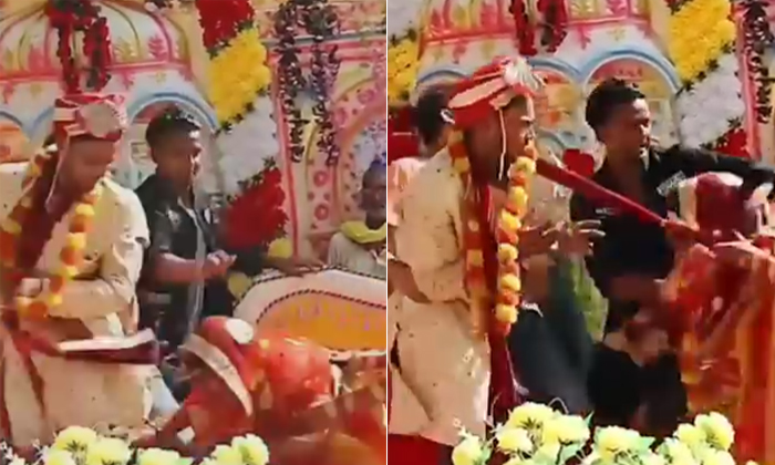  Viral Video Bride Groom Started Beating Each Other On Wedding Stage Details,jaim-TeluguStop.com