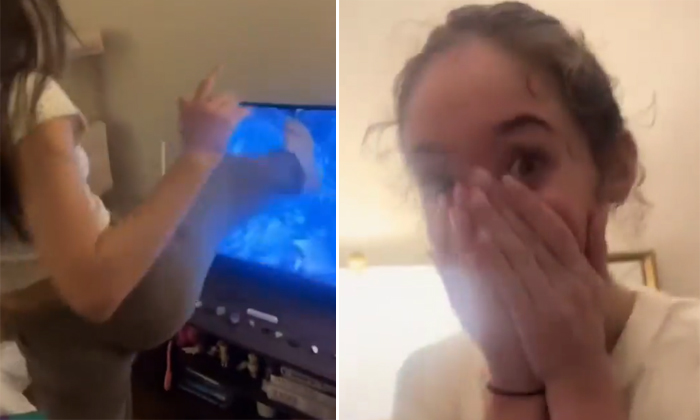  Viral Video Girl Kicks Donald Trump Face During 2024 Us Election Victory Speech-TeluguStop.com