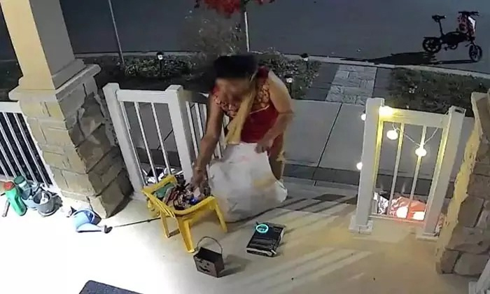  Woman Caught Stealing On Halloween Night Video Viral Details, Woman, Canada, The-TeluguStop.com