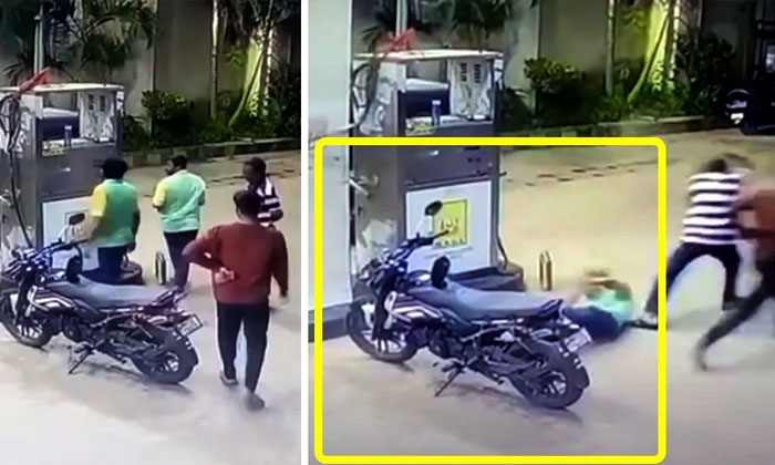  Worker Injured Due To Carelessness During Cng Filling , Social Media, Viral Vide-TeluguStop.com