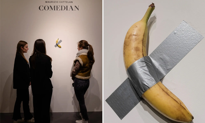  A Duct-taped Banana That Fetched Over 52crores At New York Art Auction Details,-TeluguStop.com