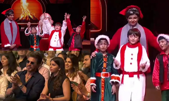  Abram Aaradhya Christmas Play Steals The Show Video Viral Details, Saif Ali Khan-TeluguStop.com