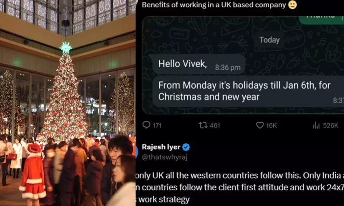  Uk Firm Grants Indian Techie Extended Leave For Christmas Sparking Online Detail-TeluguStop.com