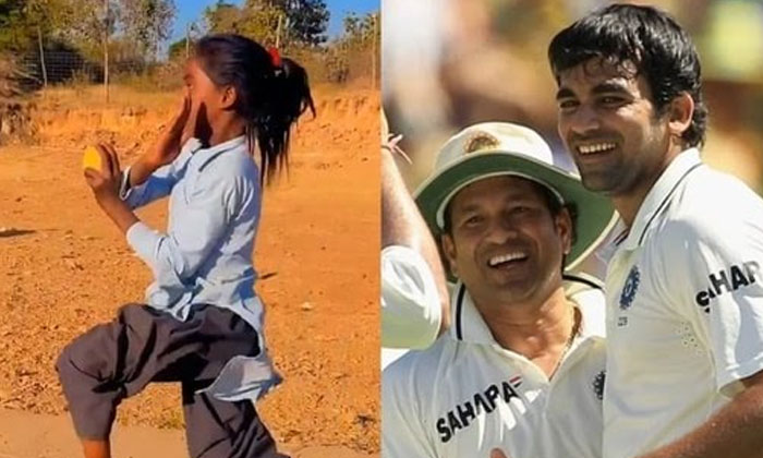  Village Girl Bowling That Made Sachin's Eyes Dazzle Must See Video, Sushila Me-TeluguStop.com