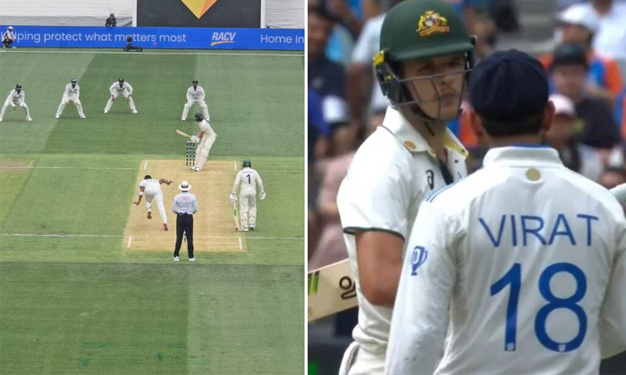  Viral Video Virat Kohli Shoulder Barges Sam Konstas On Day 1 Of Boxing Day Test-TeluguStop.com