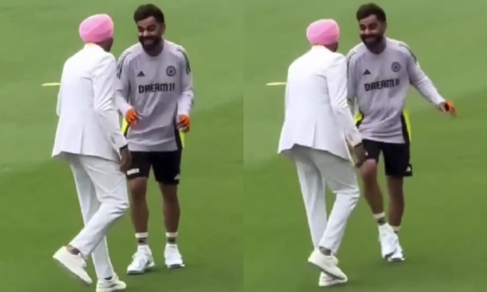  Virat Kohli And Harbhajan Singh Dance At Gabba Stadium Video Viral Details, Vira-TeluguStop.com