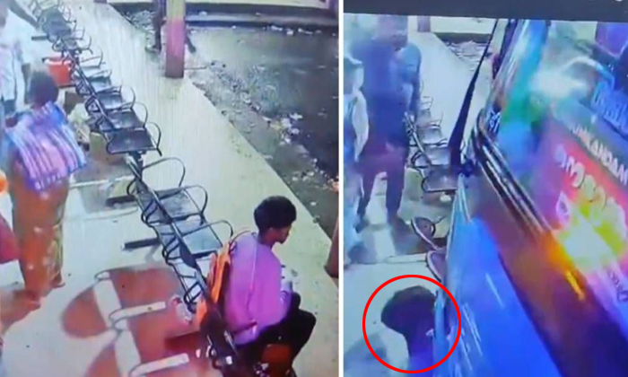  Youth Narrowly Escapes Death After Bus Rams Into Him At Idukki Bus Depot Video V-TeluguStop.com