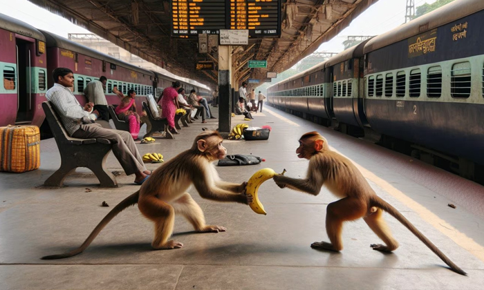 Telugu Lastest, Monkey, Trains, Latest-Latest News - Telugu