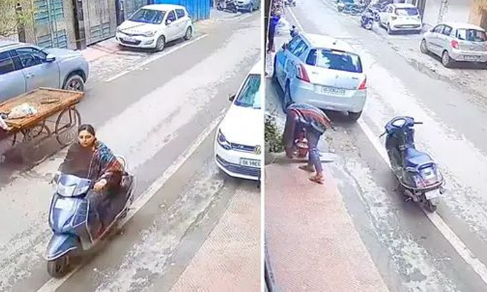  Wow, This Woman Is No Ordinary Thief.. Look What She Stole On A Scooter.., Theft-TeluguStop.com