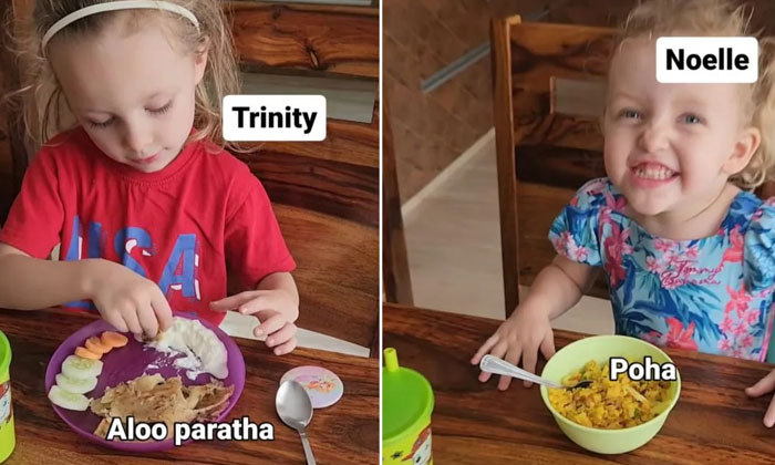 American Mother's Indian Cooking For Children Is Mouth-watering, Indian Food, Pa American Mother's Indian Cooking For Children Is Mouth-watering, Indian Food, Pa-TeluguStop.com