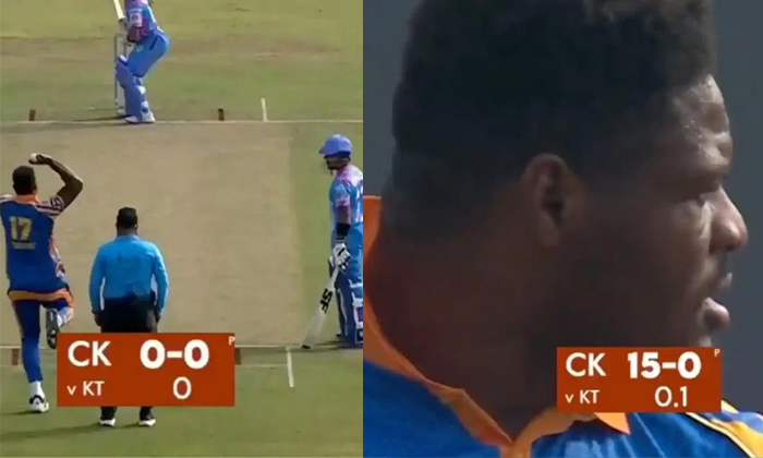  Bpl Bowler Gives Away 15 Runs One Ball Bizarre Event Video Viral Details, Viral-TeluguStop.com