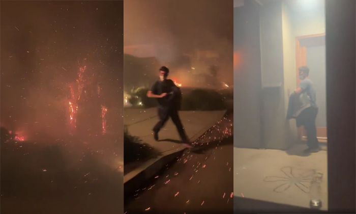  California Fire Survivor Posts Viral Video In Fiery Embers Details, Wildfire, Fr-TeluguStop.com