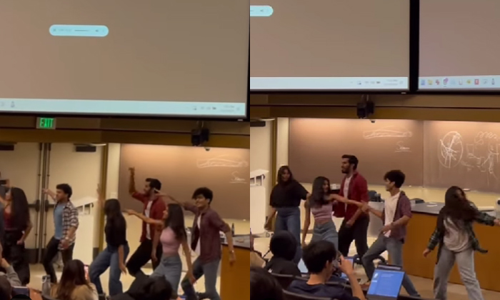  Indian Students Chaiyya Chaiyya Dance In University Of Southern California Viral-TeluguStop.com