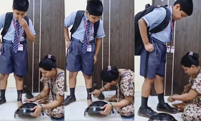  Mother Made A Unique Sock For Her Son Video Viral Details, Viral Socks, Viral Vi-TeluguStop.com