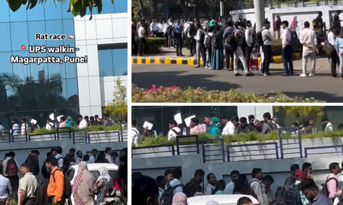  Pune Viral Video Of 3000 Engineers Queuing For Interview Details, Pune It Jobs,-TeluguStop.com