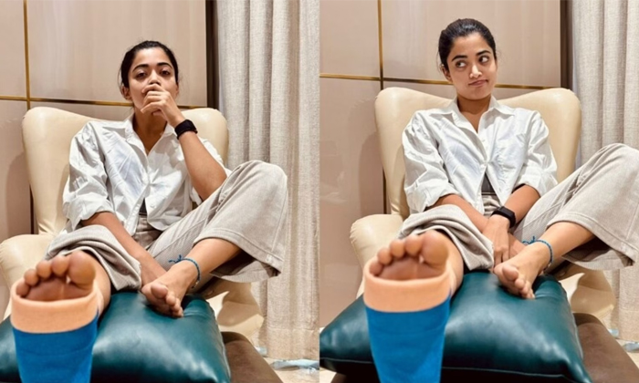 Rashmika Gives Her Health Update Details, Rashmika, Rashmika Leg Injury, Chhaav Rashmika Gives Her Health Update Details, Rashmika, Rashmika Leg Injury, Chhaav-TeluguStop.com