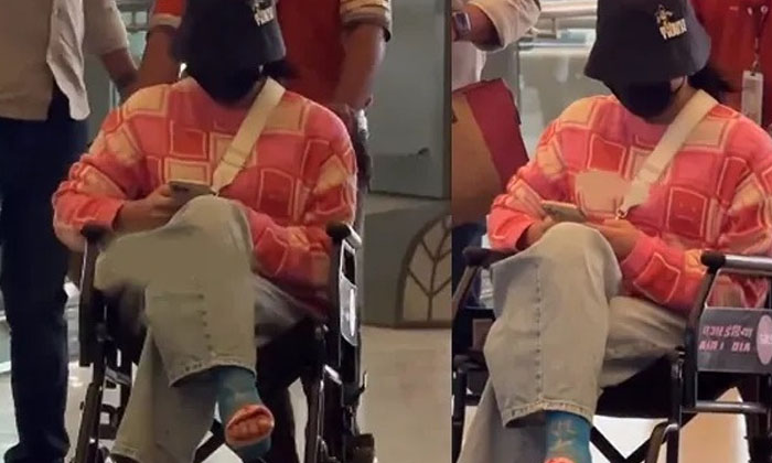  Rashmika Mandanna Travell On Wheel Chair Video Goes Viral ,rashmika,wheel Chair,-TeluguStop.com