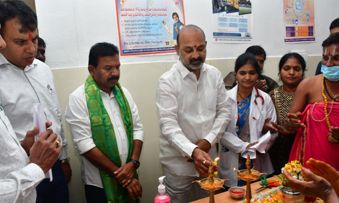  Union Minister Of State For Home Bandi Sanjay Inaugurated The Phc, Union Ministe-TeluguStop.com