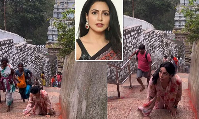 Telugu Actressnandini, Knee, Nandini Rai, Temple, Tirumala, Tirupathi-Movie