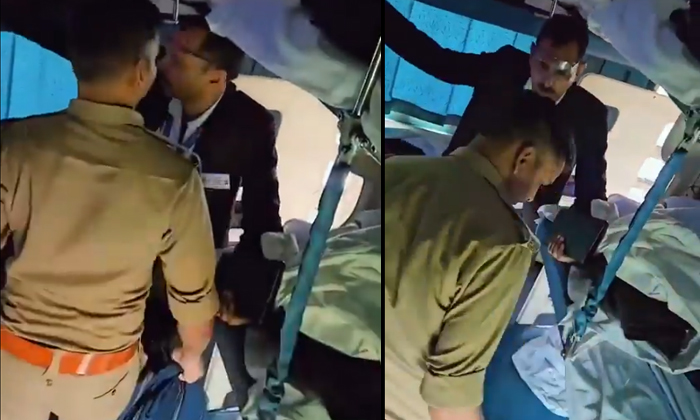 Viral Video Tte Confronts Policeman For Travelling Without Ticket In Train Detai Viral Video Tte Confronts Policeman For Travelling Without Ticket In Train Detai-TeluguStop.com