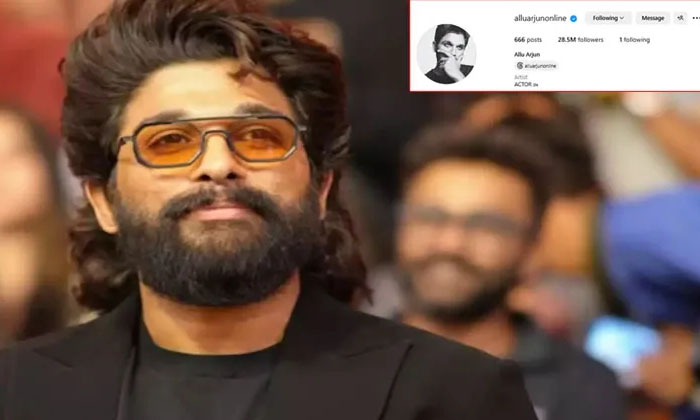  Allu Arjun Follows Only One Person Instagram, Allu Arjun, Tollywood, Instagram,-TeluguStop.com