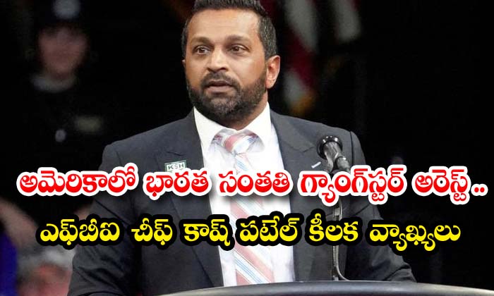 అమెరికాలో భారత సంతతి గ్యాంగ్‌స్టర్ అరెస్ట్ .. ఎఫ్‌బీఐ చీఫ్ కాష్ పటేల్ కీలక వ్యాఖ్యలు