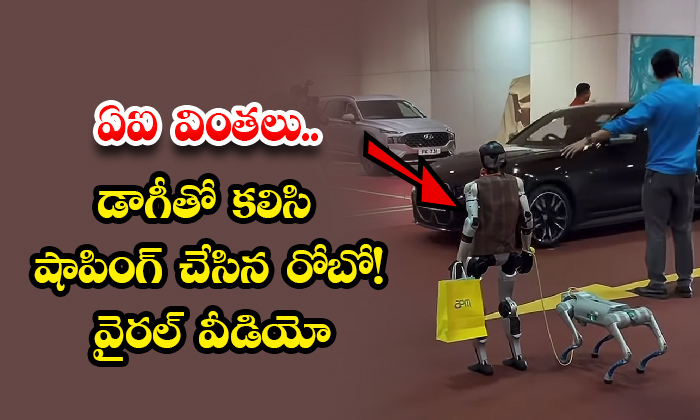 ఏఐ వింతలు.. డాగీతో కలిసి షాపింగ్ చేసిన రోబో! వైరల్ వీడియో